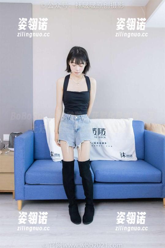 BoBoSocks袜啵啵 - 花絮化身主角—芝士短白丝写真合集，真的吗？