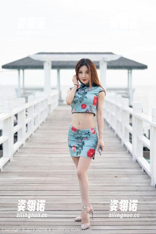 MiStar魅妍社 - 小尤奈的眼镜原图——看她清晰的背影，想问问那眼神在瞄哪儿呢？